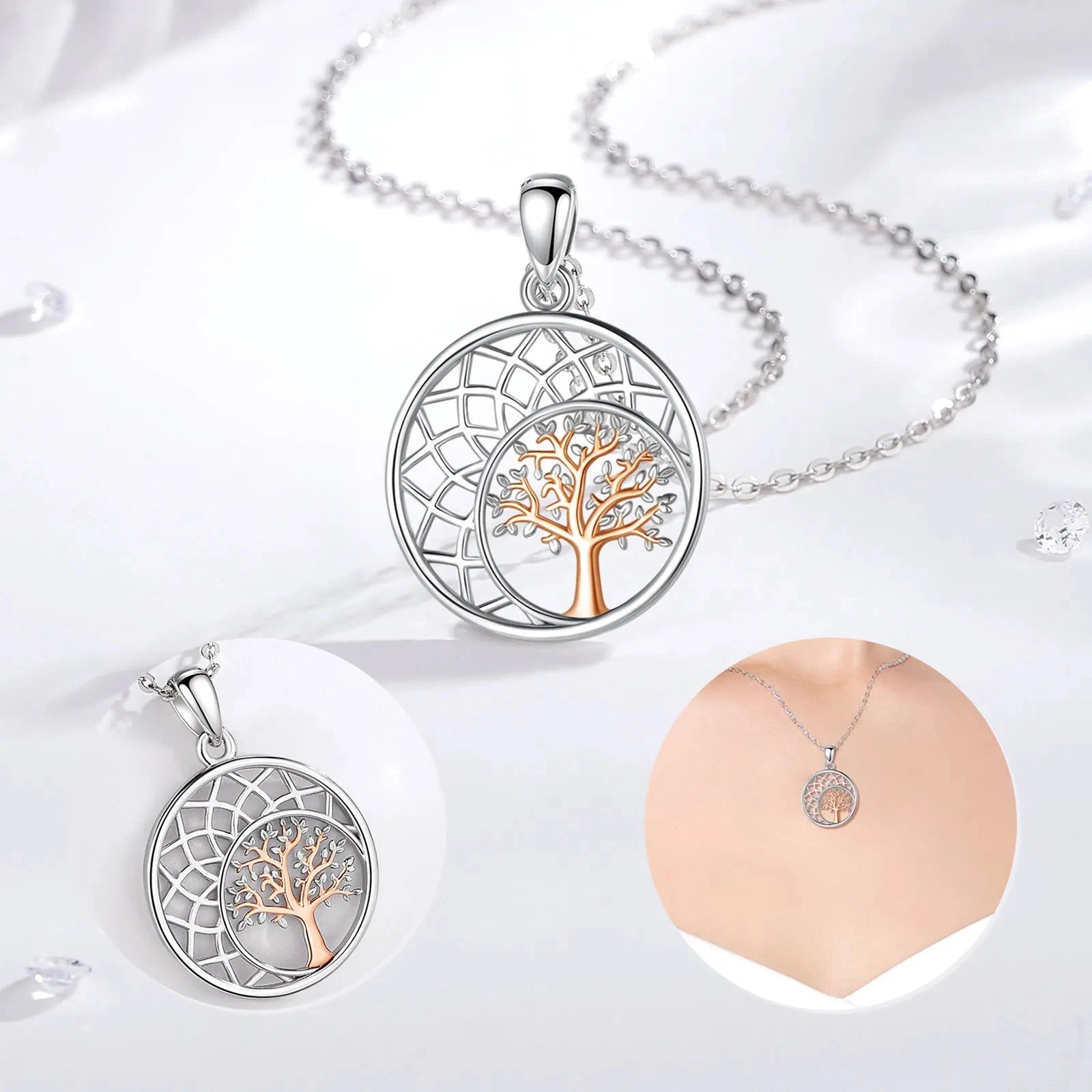 Collier Pendentif Elégant Arbre de Vie pour Femme