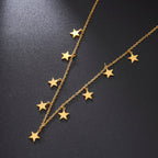 Collar Colgante Estrella Astrología oro