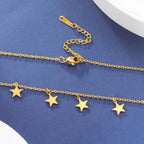 Collar Colgante Estrella Astrología oro