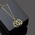 Collier Pendentif Femme Fleur de Lotus or