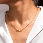 Collier Pendentif Femme Symbole Infini et Coeur or