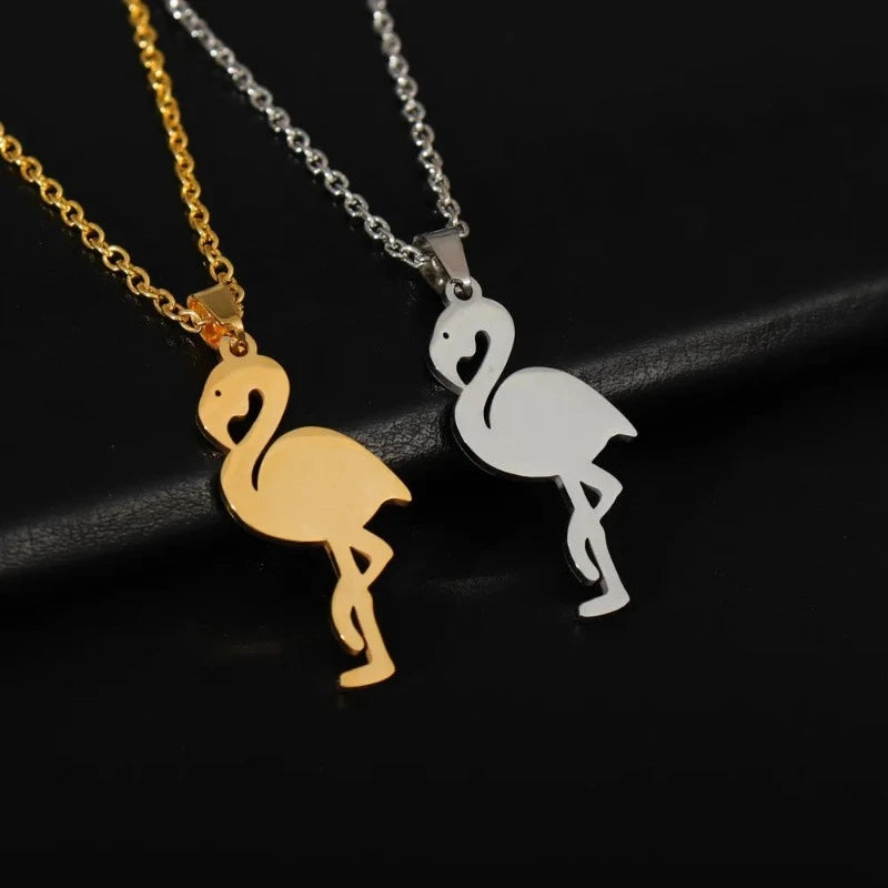 Collier Flamant Rose Majestueux 