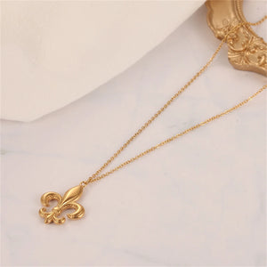 Collier & Pendentif Fleur de Lys Or Homme Femme