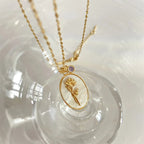 Anhänger Halskette Blume Sternzeichen