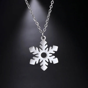 Collier Pendentif Flocon de Neige Argent