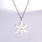 Collier Pendentif Flocon de Neige Argent