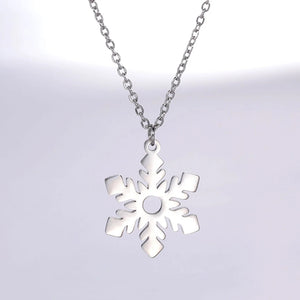 Collier Pendentif Flocon de Neige Argent