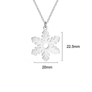 Collier Pendentif Flocon de Neige Argent