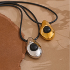 Bohemiško stiliaus auksinis lašo formos pakabukas ant kaklo