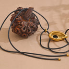 Bohemiško stiliaus auksinis lašo formos pakabukas ant kaklo