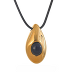 Bohemiško stiliaus auksinis lašo formos pakabukas ant kaklo