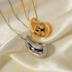 Collier Pendentif Grande Goutte d'Eau argent