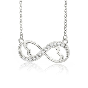 Collier Pendentif Infini Coeur Et Zircon argent