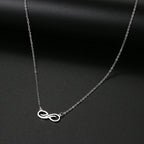 Collier Pendentif Infini Doré Femme argent