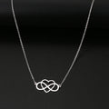 Collier Pendentif Infini et Coeur Femme argent