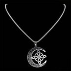 Collier Pendentif Lune Celtique