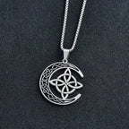 Collier Pendentif Lune Celtique