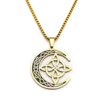 Collier Pendentif Lune Celtique
