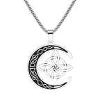 Collier Pendentif Lune Celtique
