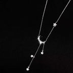 Collier Pendentif Lune Etoile Astres Femme