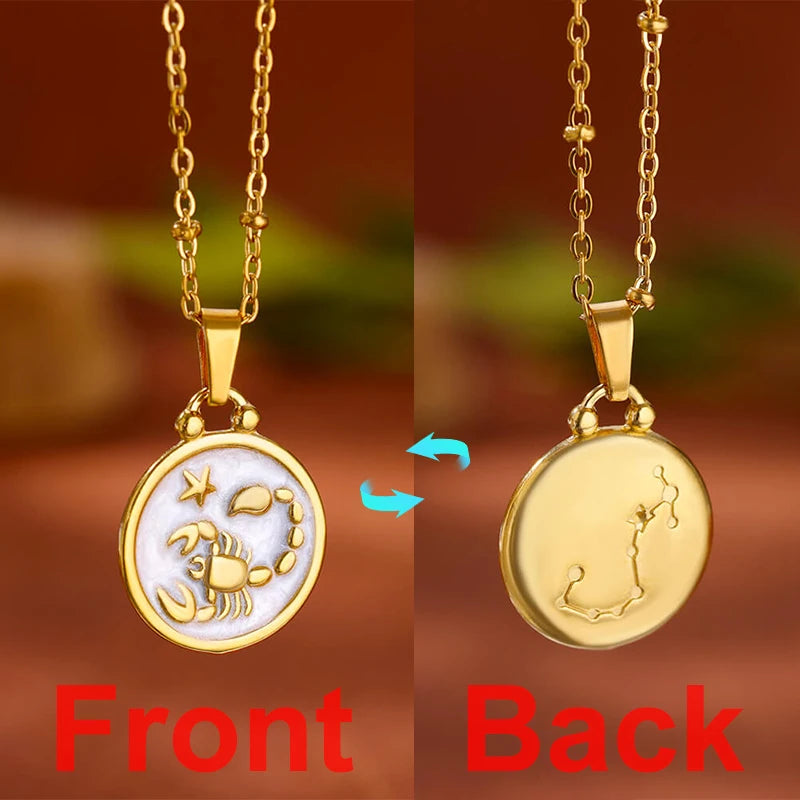 2 Pezzi Collane di Costellazioni 12 Collana di Pendente di 2 Pezzi Collane di Costellazioni 12 Collana di Pendente di