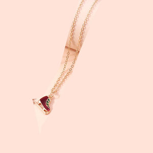 Collier Pendentif Patins de Noël