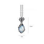 Collana con Pendente Pietra di Luna Vintage a