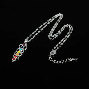 Collier Pendentif Pierres 7 Chakras Femme