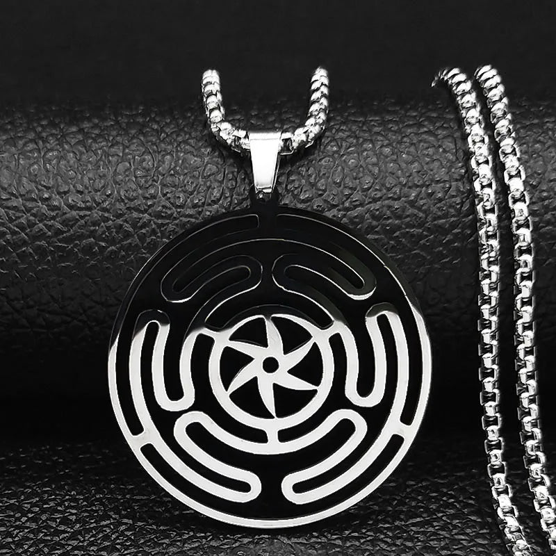 Hecate Wheel Pendant Necklace Strophalos Witchcraft Wiccan 