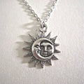 Collier Pendentif Soleil et Lune Homme ou Femme