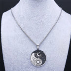 Collier Pendentif Soleil et Lune Yin Yang