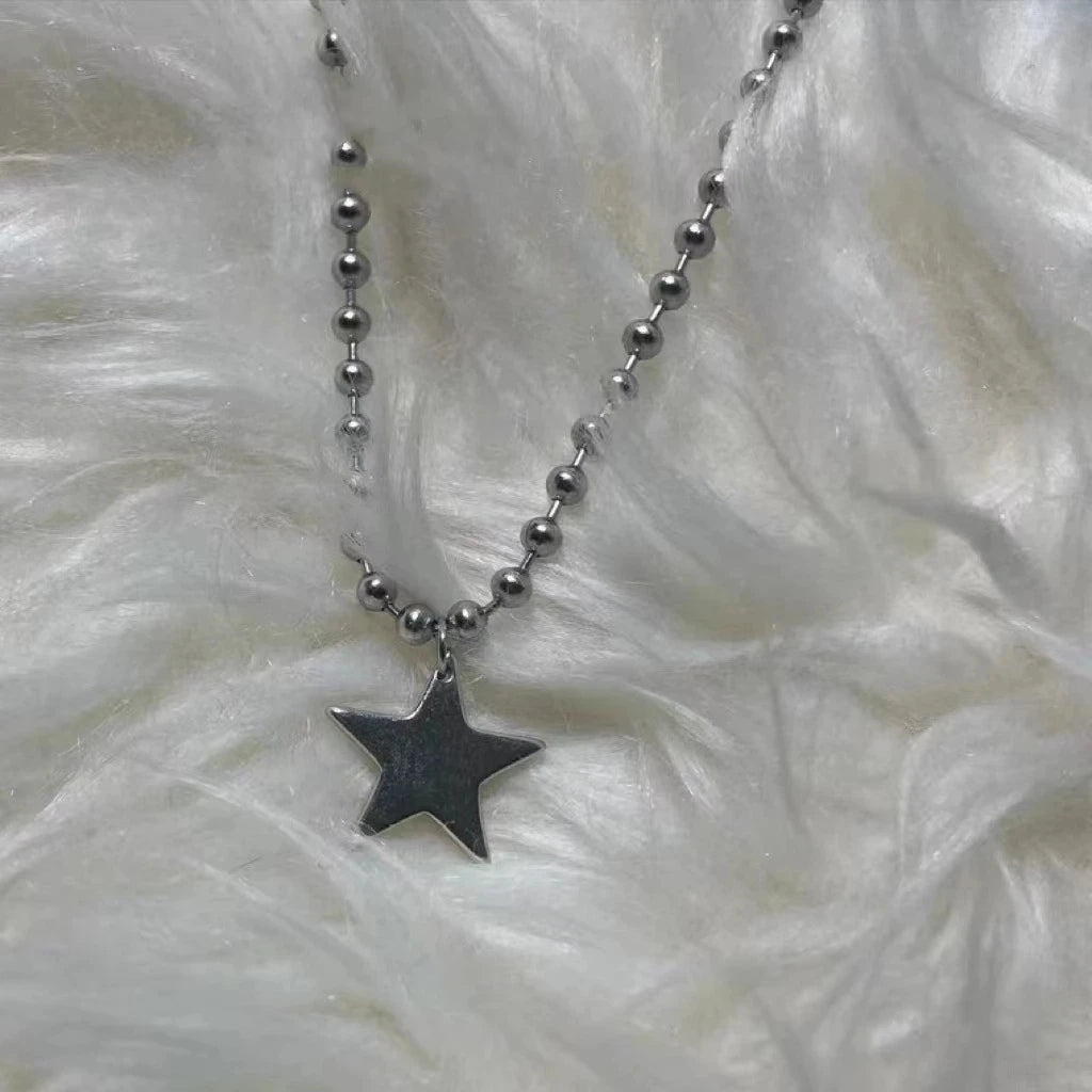Collier pour Femme Pendentif Etoile Argenté 1