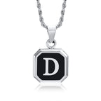 Мъжко колие с шестоъгълен висулка с инициала d