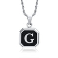 Herenketting met hexagonale initiaalhanger g