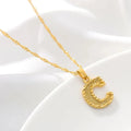 Heren- of damesketting met gepersonaliseerde initiaalhanger c