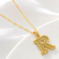 Heren- of damesketting met gepersonaliseerde initiaalhanger r