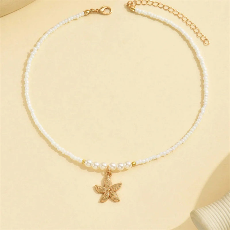 Choker mit Muschel-Anhänger Seestern