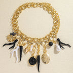 Collana Girocollo con Ciondoli di Corallo e Conchiglie