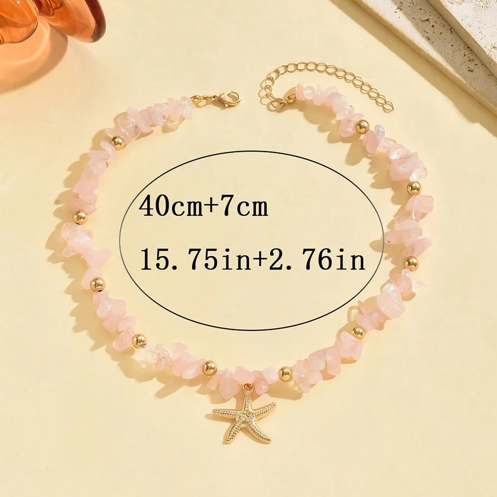 Náhrdelník choker s mušľou a hviezdicou