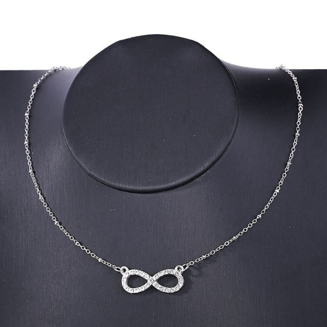 Collier Avec Pendentif Symbole Infini En Or Jaune 9 Carats - Longueur 41 Cm - Neuf Avec écrin