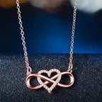 Collier Symbole Infini Pendentif Femme Coeur