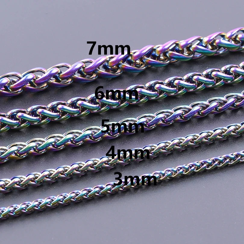 Collier Torsadé avec pendentif arc-en-ciel