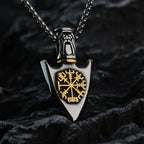 Collier Viking avec Pendentif Flèche Vegvisir or