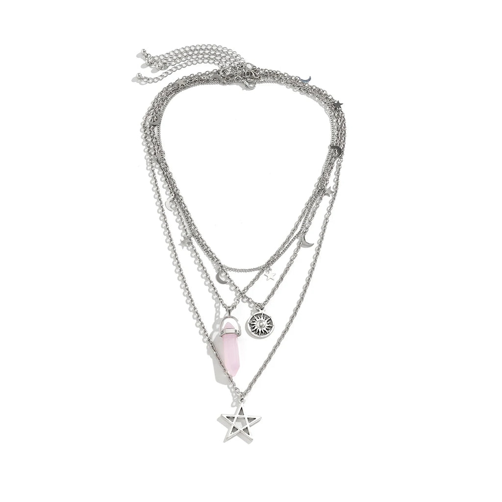 Colliers Pendentifs Quatre Rangs Etoile de David