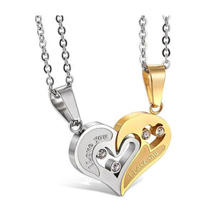 Colliers pour Couples Meilleurs Amis Pendentif Coeur argent et or