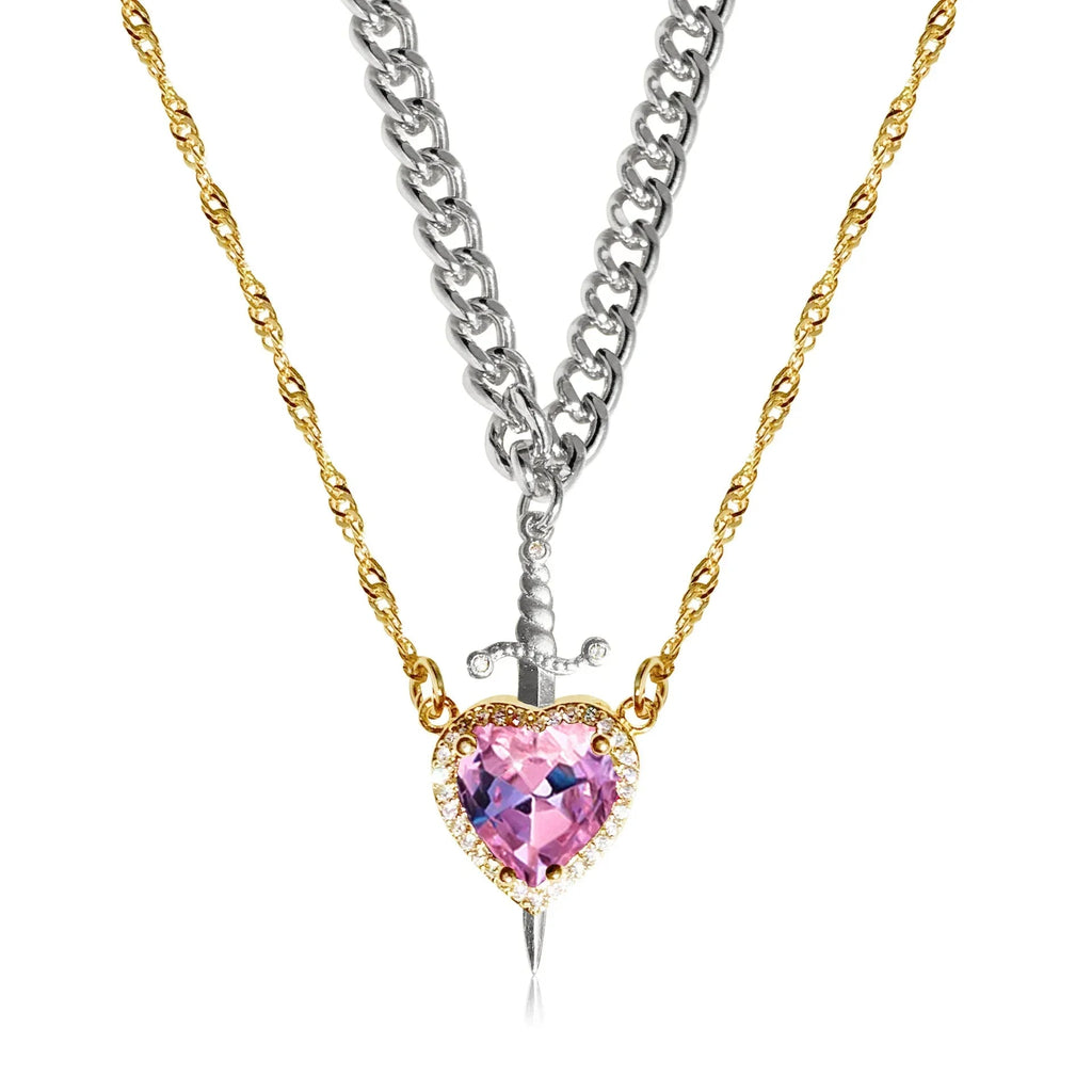 Colliers Couples Pendentif Epée et Coeur
