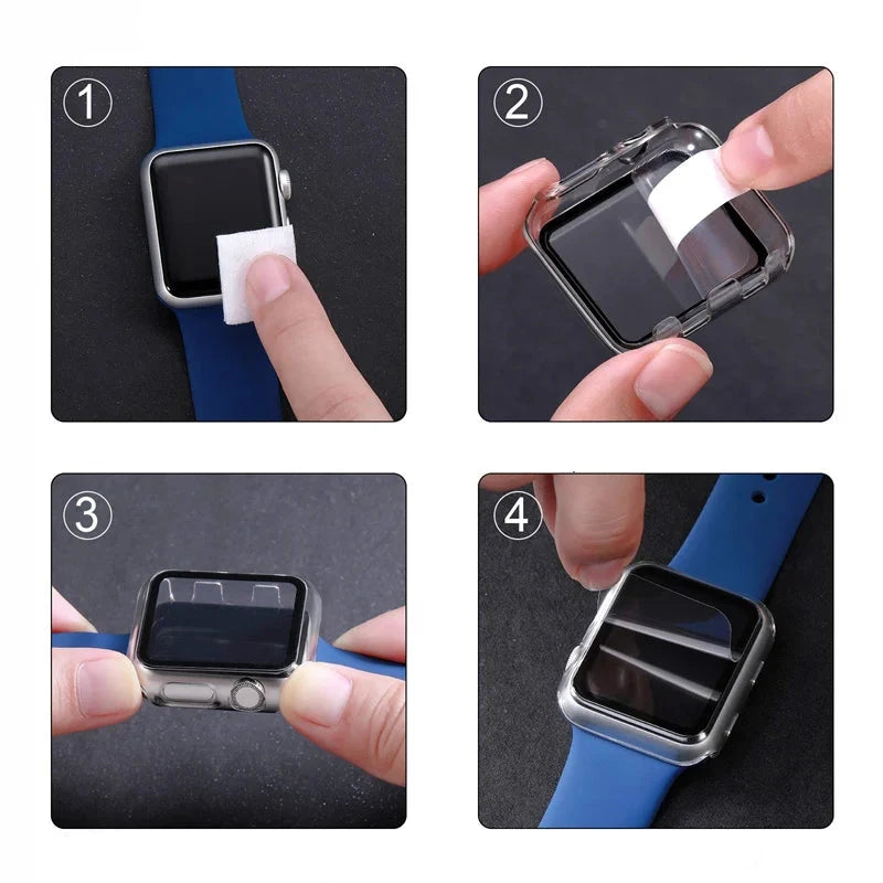 Coque en Verre Trempé Protection pour Apple Watch