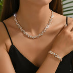 Ensemble queue de poisson crystal - collier et bracelet