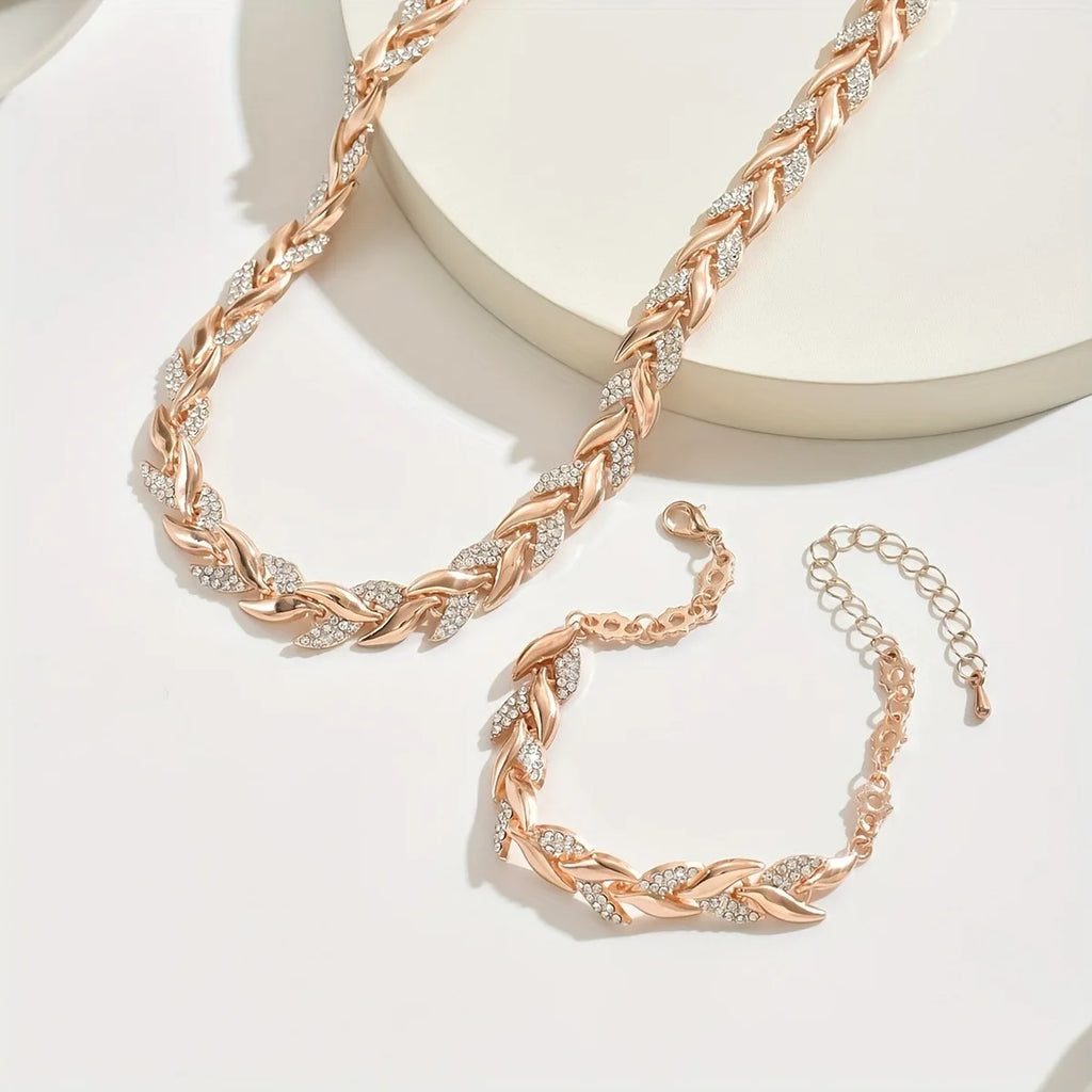 Ensemble queue de poisson crystal - collier et bracelet