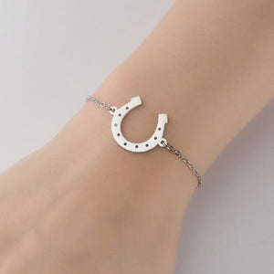 Gourmette Fer A Cheval Bracelet Sabot Porte Bonheur argent